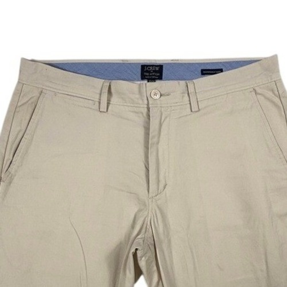 J.Crew The Sutton Summerweight Chino Pants Mens 32x34 Khaki Tan Cotton Straight